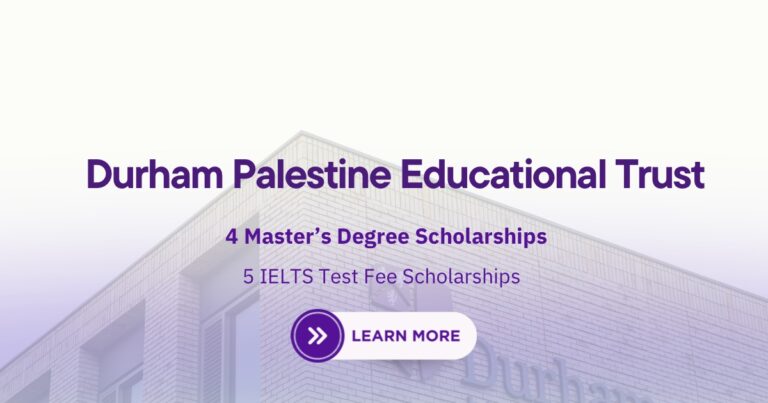 Durham Palestine Educational Trust (DPET) Scholarship 2026/2027